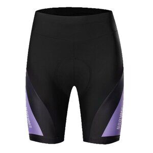 NOOYME Women’s Cycling Bike Shorts 3D Padded Black Purple Size Small Comfort